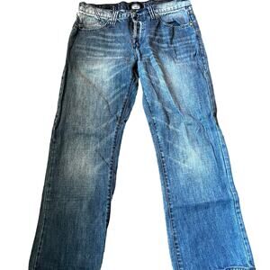 Rock & Republic Men's 34-30 Ralph Straight Button Fly Pocket Flap Denim Jeans